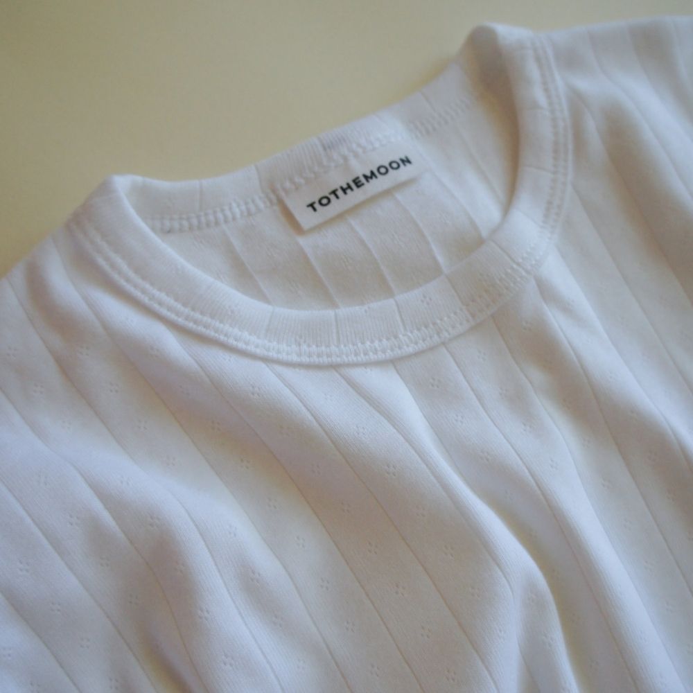 Shirt - Long sleeve - Organic cotton - Pointelle