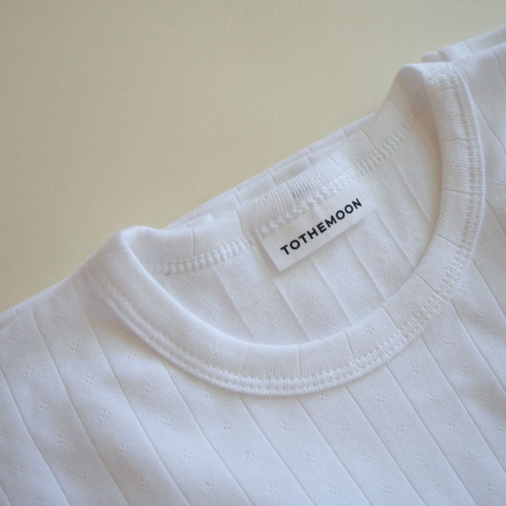 Shirt - Long sleeve - Organic cotton - Pointelle
