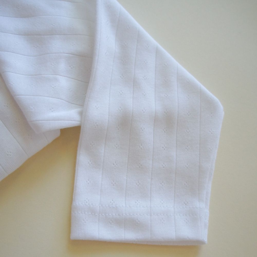 Shirt - Long sleeve - Organic cotton - Pointelle
