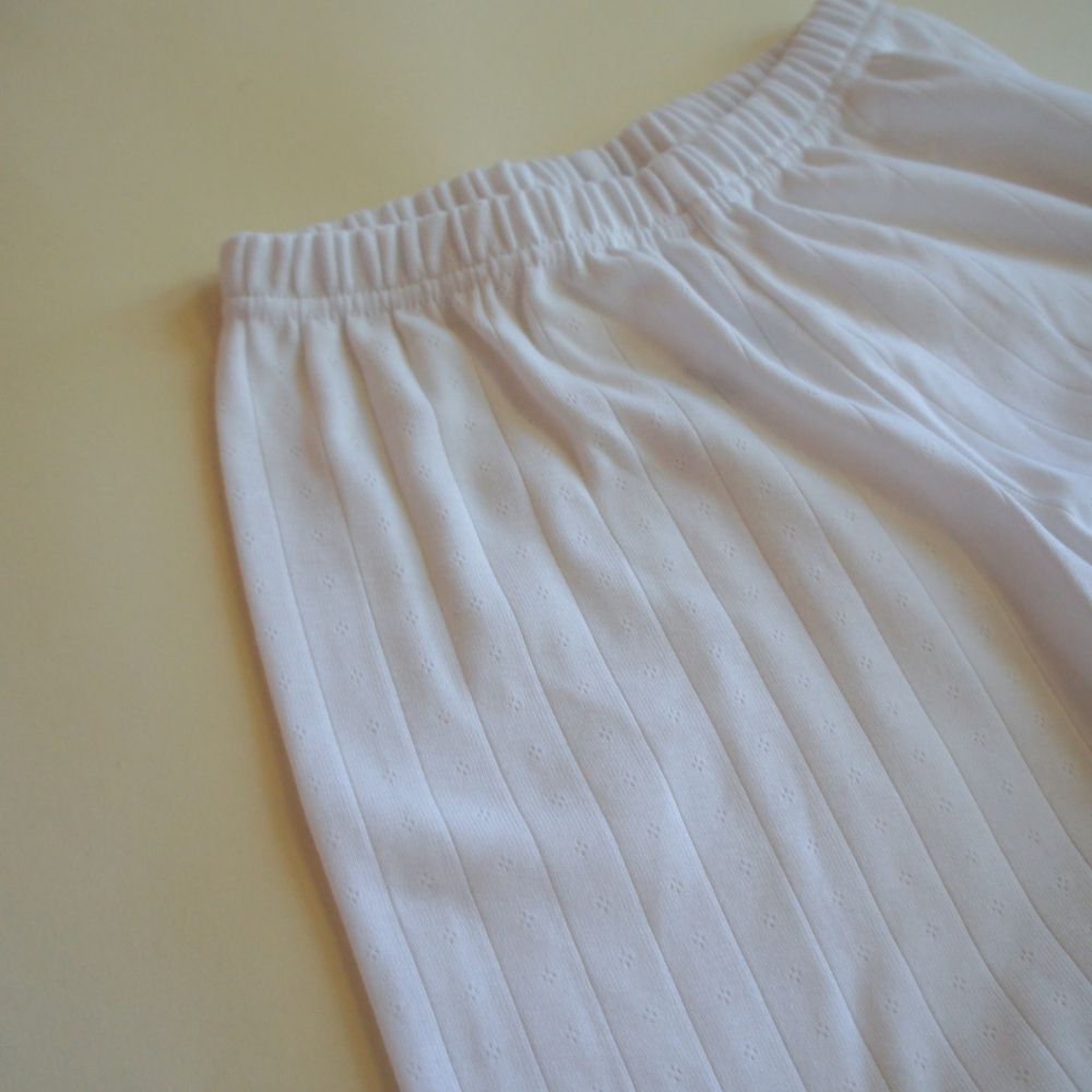 Wide pants - Organic cotton - Pointelle