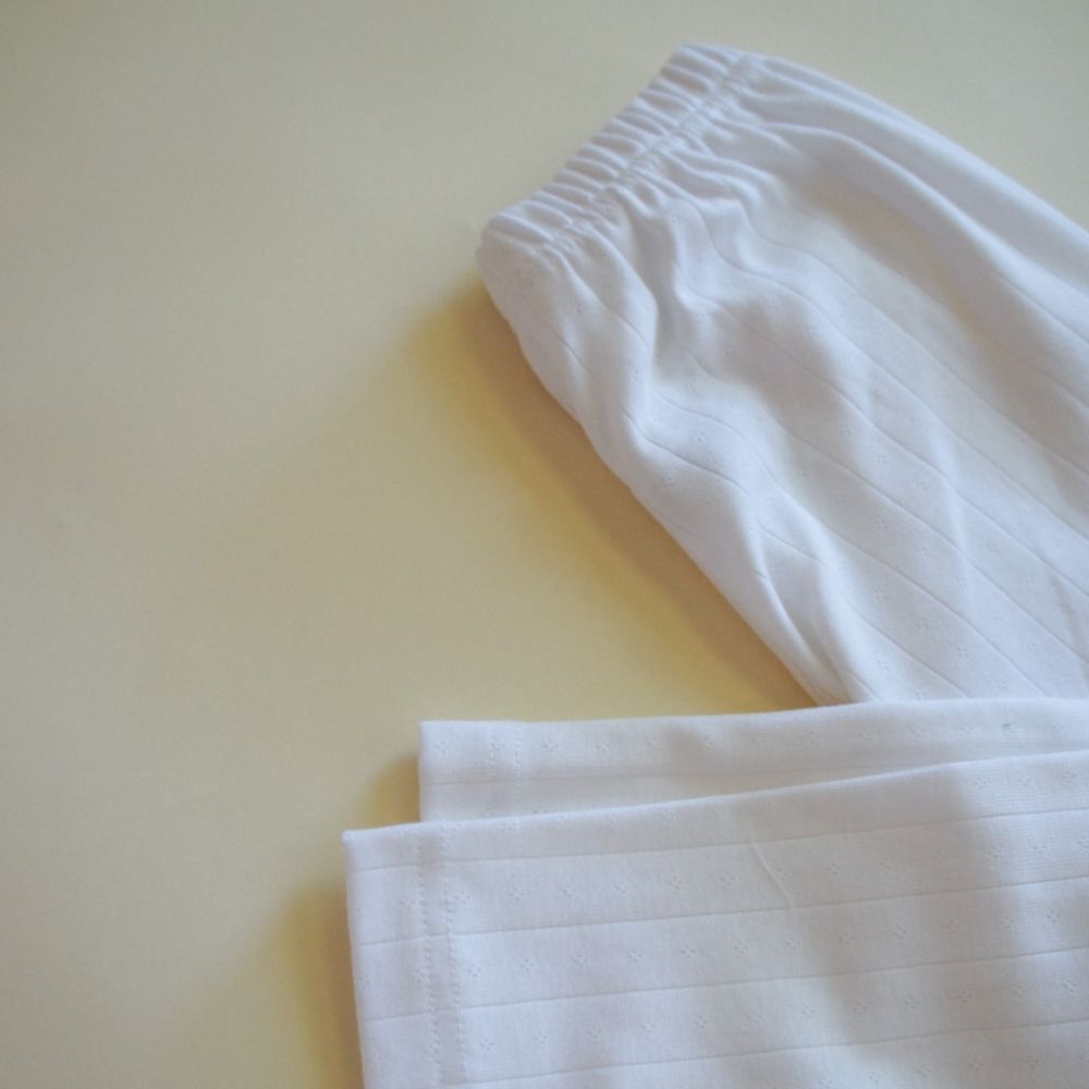 Wide pants - Organic cotton - Pointelle