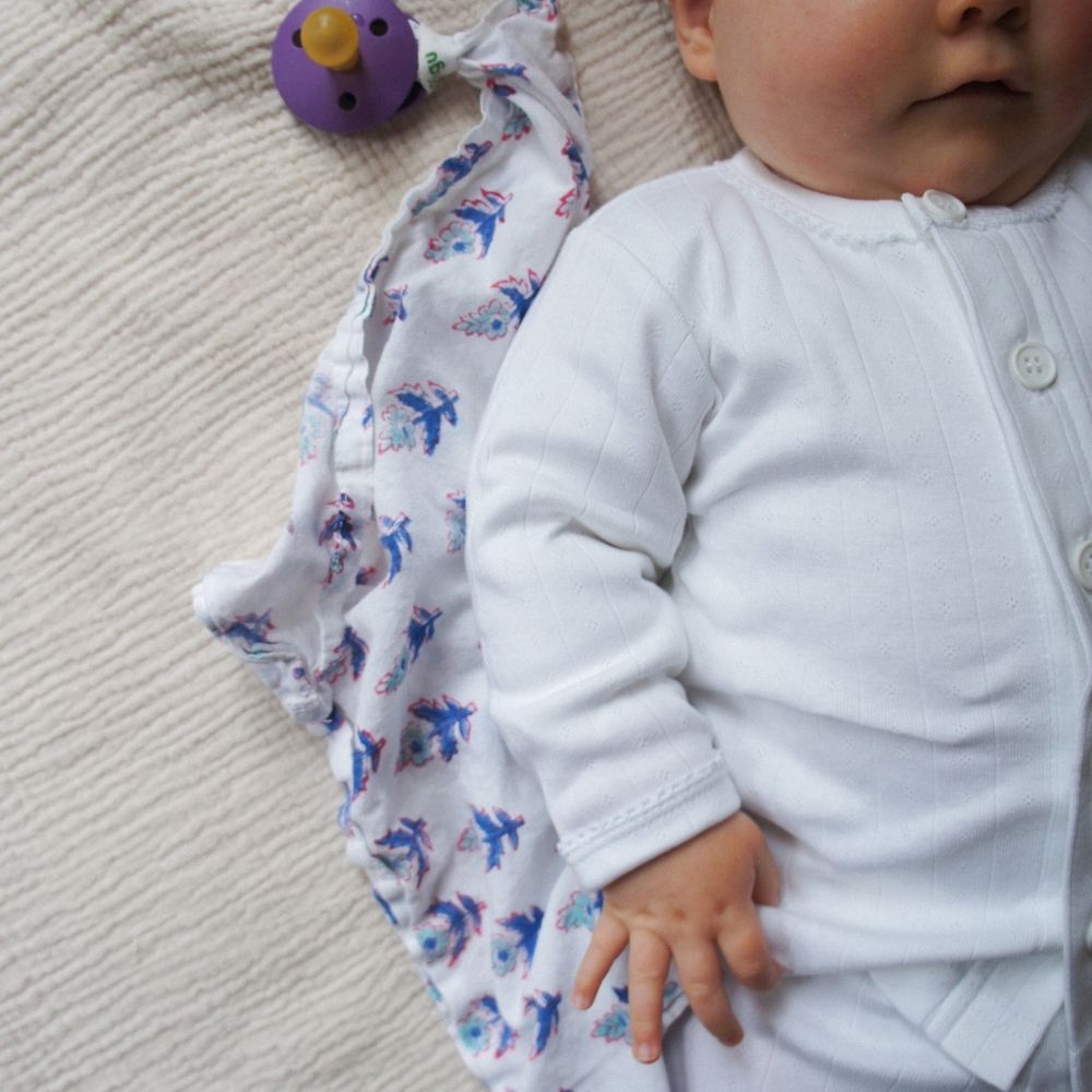 Baby Cardigan - Organic cotton - Pointelle