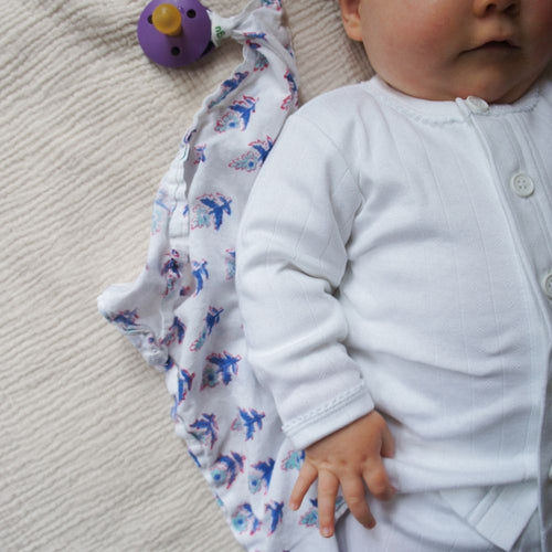 Baby Cardigan - Organic cotton - Pointelle