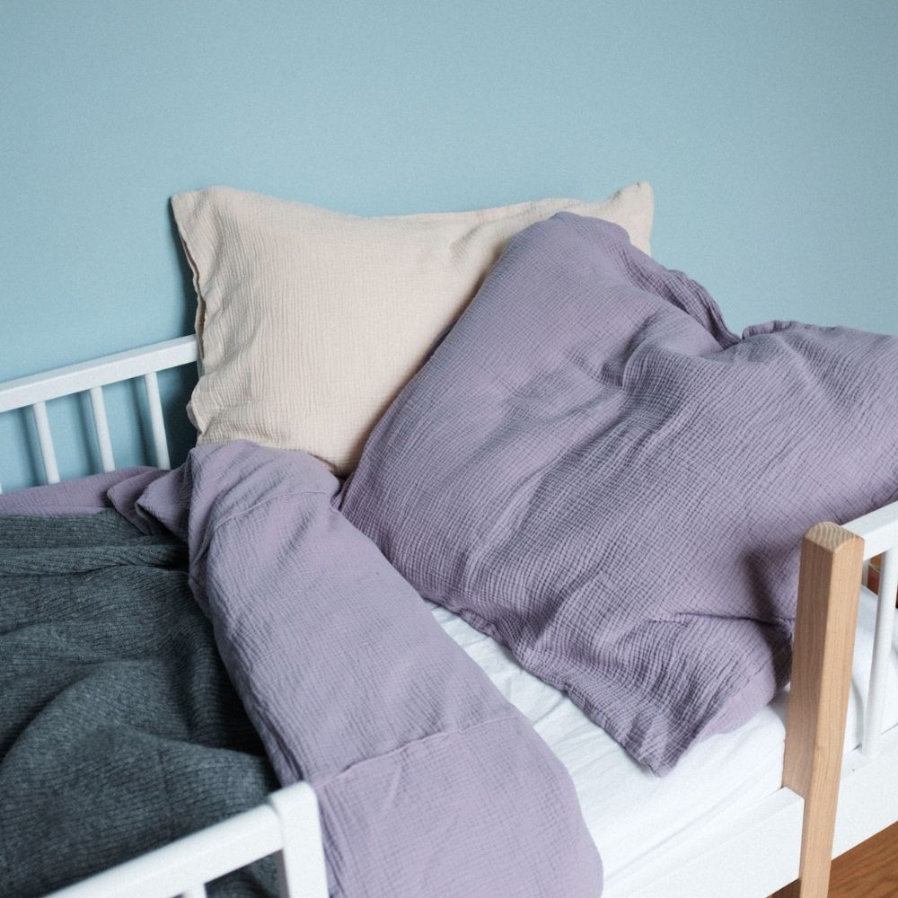 Muslin bedding - Single duvet cover & pillowcase - 100% Cotton - 140X200cm
