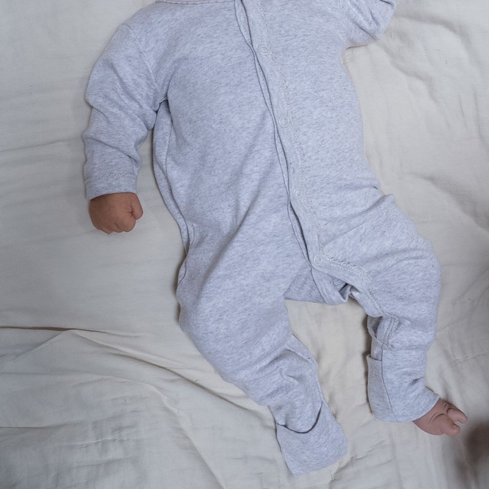 Tothemoon ☾ - Sleep suit - 2 in 1 Foot - Organic cotton - Light grey