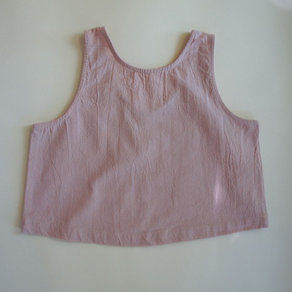 Tita top - V-shaped back - 100% Cotton - Handmade in Holland - Old Rose