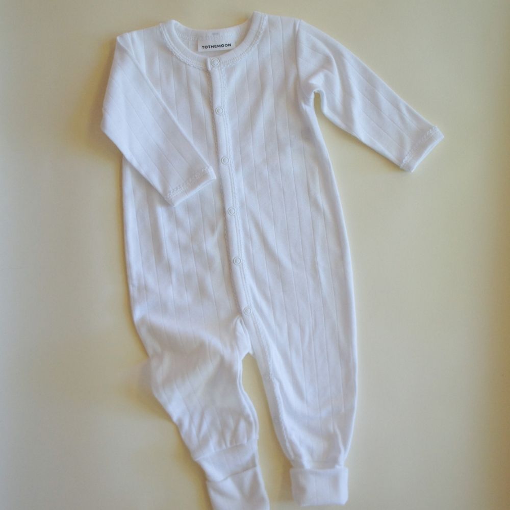 Sleep suit - 2 in 1 Foot - Organic cotton - Pointelle