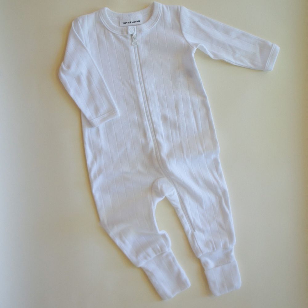 Sleep suit - 2 in 1 Foot - With zipper - Organic cotton - Pointelle