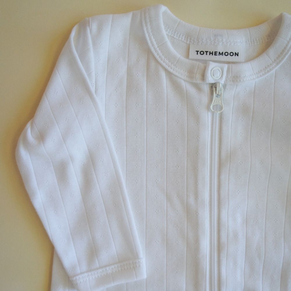 Sleep suit - 2 in 1 Foot - With zipper - Organic cotton - Pointelle