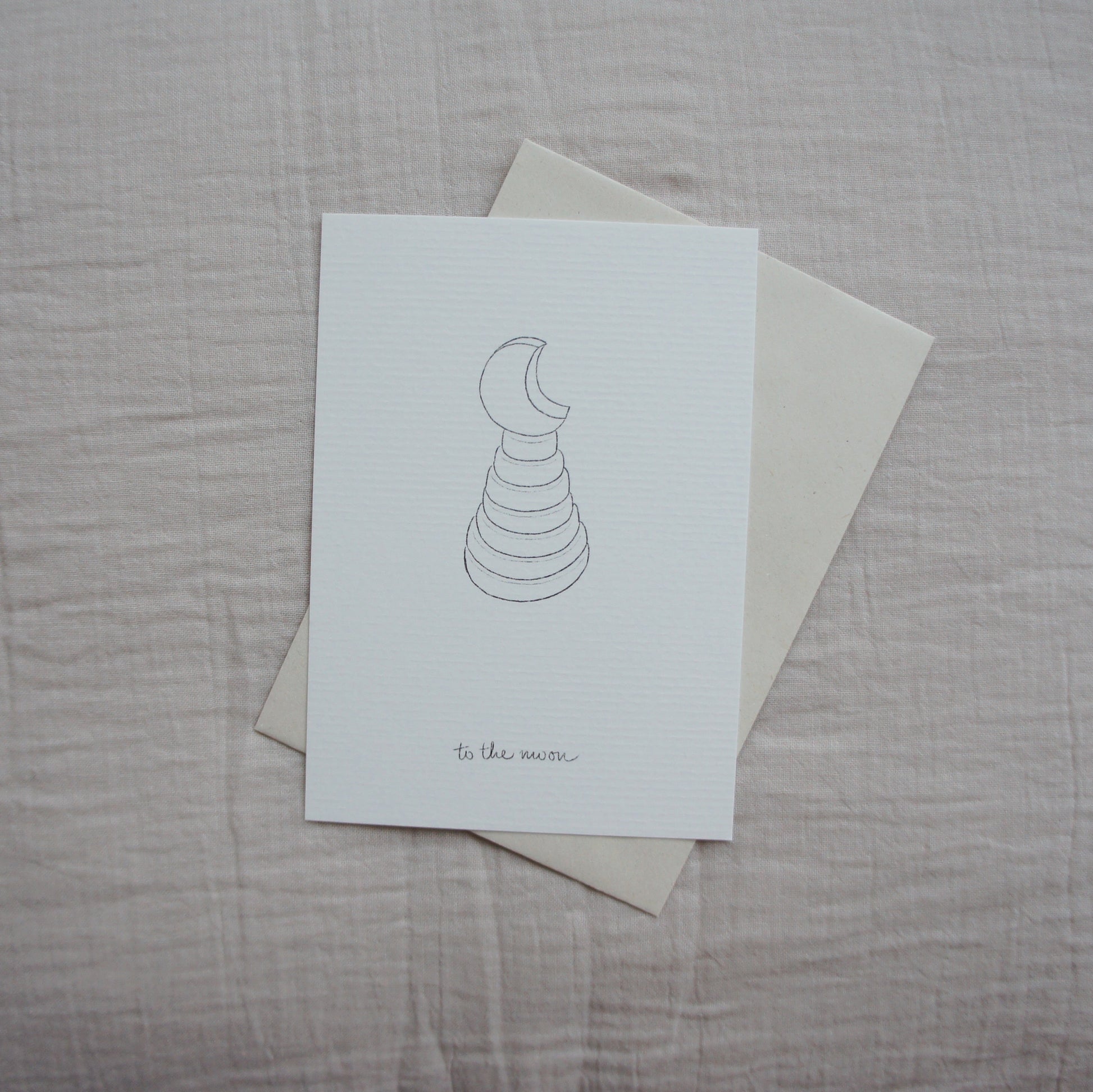 Tothemoon ☾ Post card - Hand-drawn - Designs for every moment Beddengoed To the moon