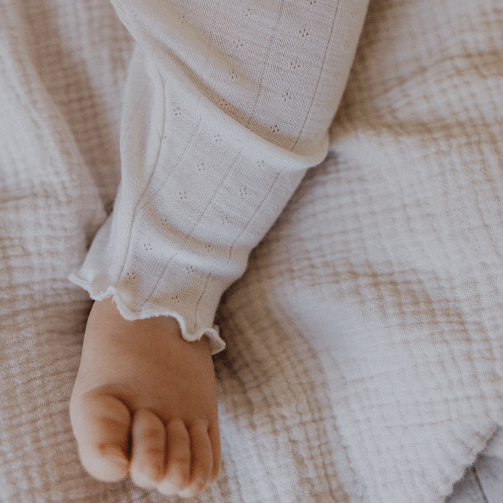 Tothemoon ☾ Tothemoon ☾ - Baby pants - Curled ends - Wool & silk - Pointelle Clothing 50