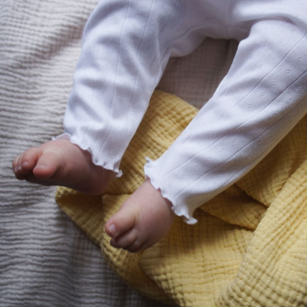 Baby pants - Curled ends - Organic cotton - Pointelle