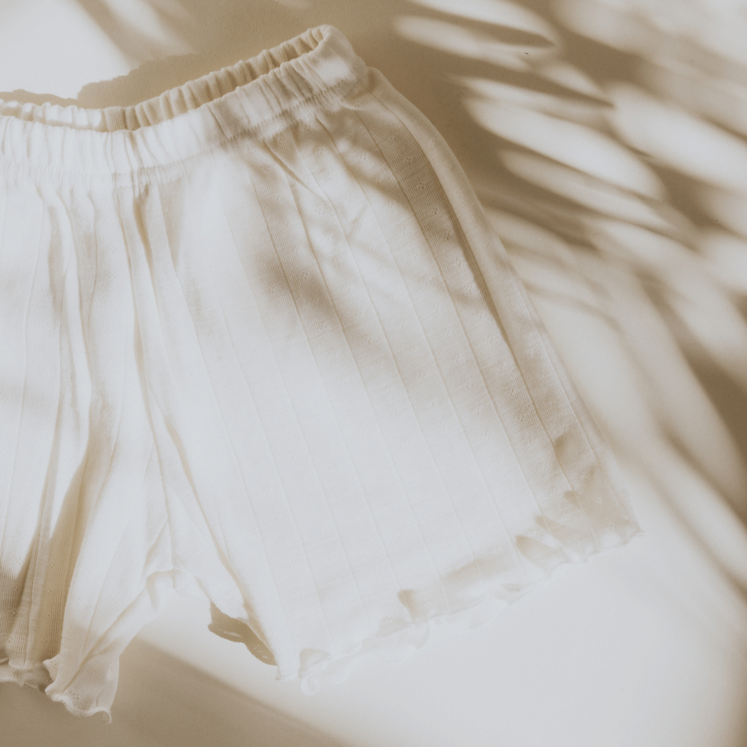 Tothemoon ☾ Tothemoon ☾ - Shorts - Curled ends - Wool & silk - Pointelle Clothing 86/92