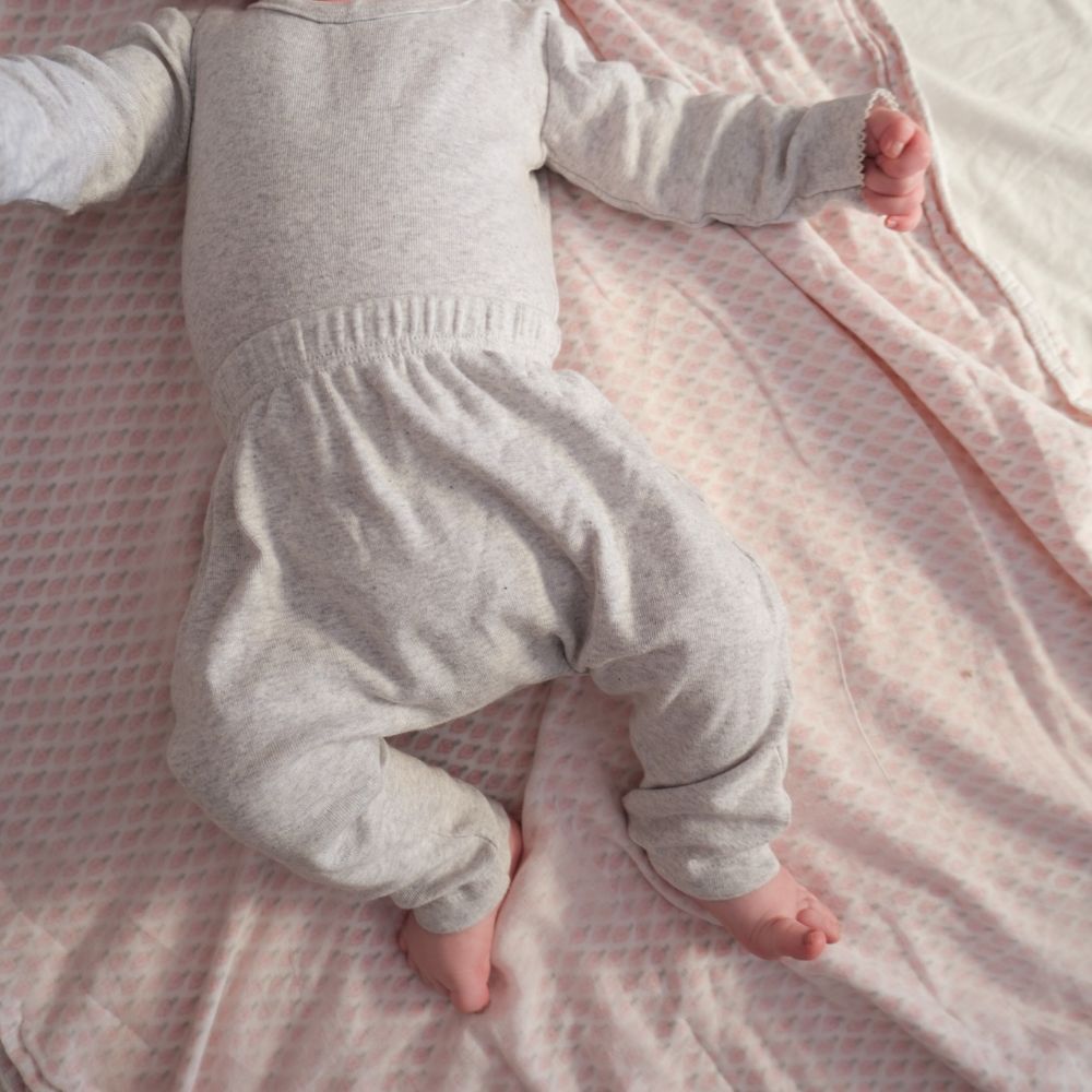 Tothemoon ☾ - Baggy baby pants - Organic cotton - Light grey