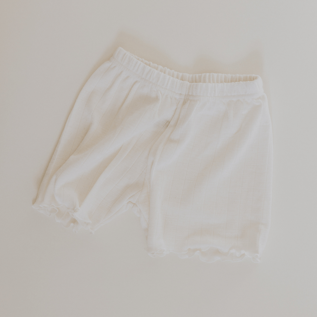 Tothemoon ☾ Tothemoon ☾ - Shorts - Curled ends - Wool & silk - Pointelle Clothing 86/92