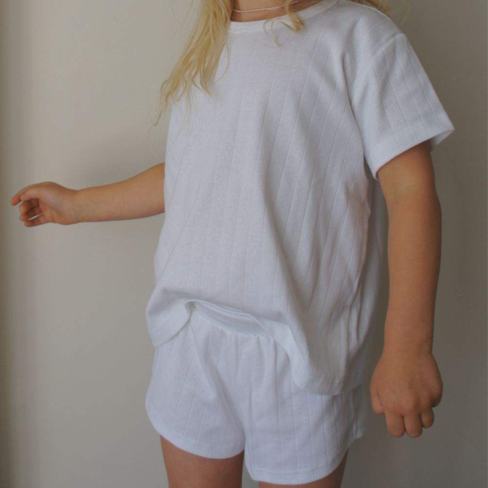 Shorts - Organic cotton - Pointelle