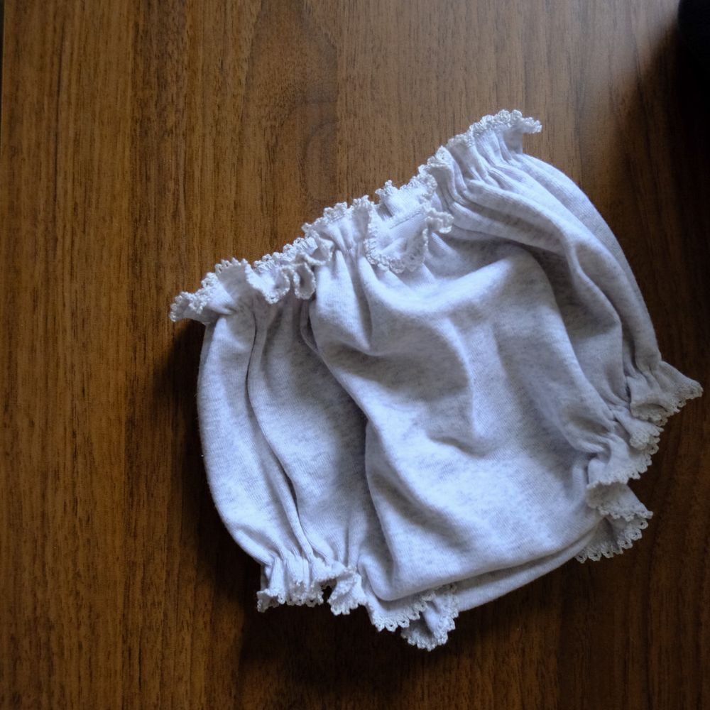 Tothemoon ☾ - Baby bloomer - Organic cotton - Light grey