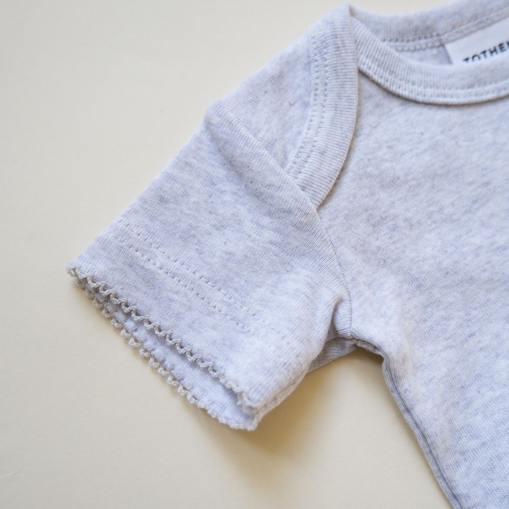 Tothemoon ☾ - Body - Short sleeve - Organic cotton - Light grey
