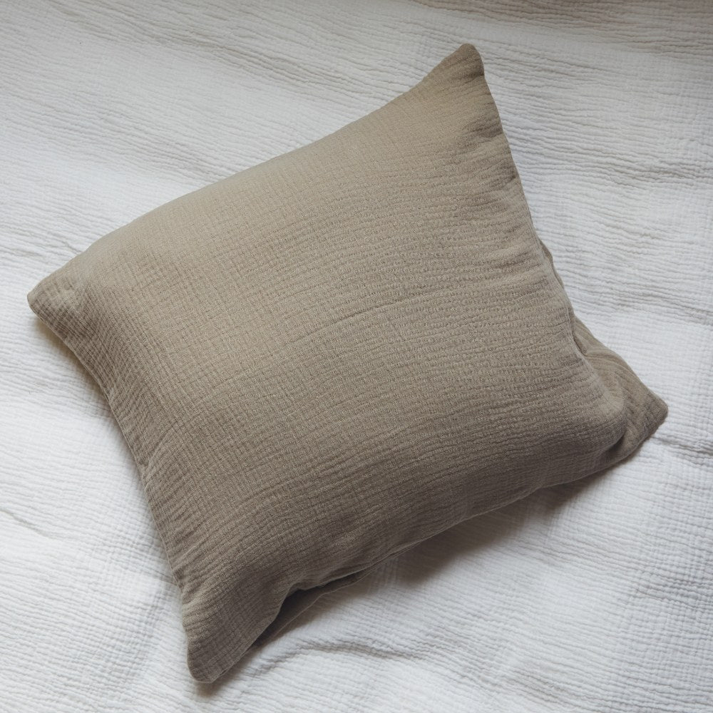 Tothemoon ☾ Tothemoon ☾ - Muslin pillowcase - 100% Cotton - Made in Holland bedding Taupe Brown