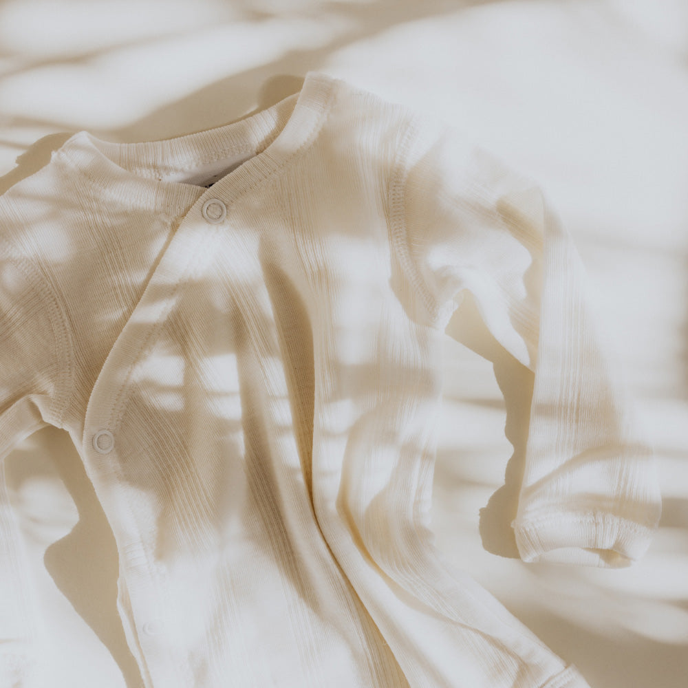 Tothemoon ☾ Tothemoon ☾ - Cross-over body - Long sleeve - Wool & silk - Needle pattern - Natural Clothing 50