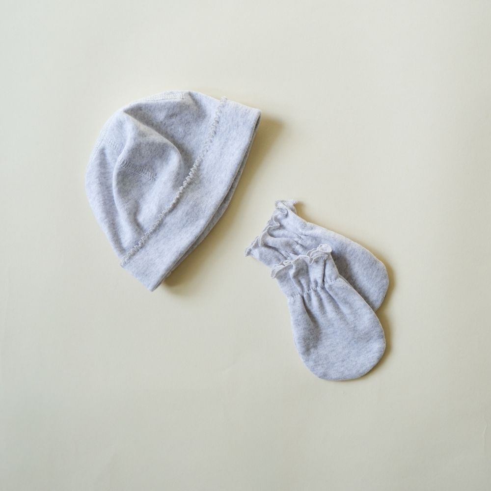 Tothemoon ☾ - Newborn beanie - Organic cotton - Light grey