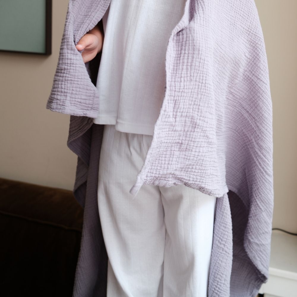 Wide pants - Organic cotton - Pointelle
