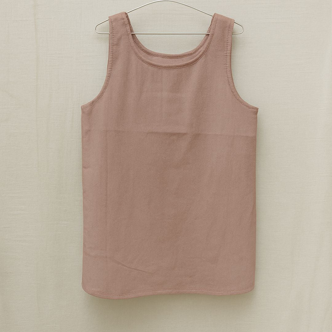 Ziggy dress - V-shaped back - 100% Cotton - Handmade in Holland - Old Rose