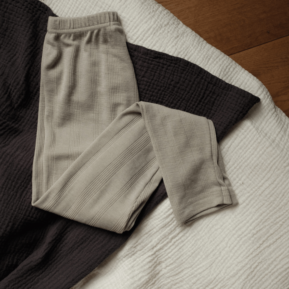 Tothemoon ☾ Tothemoon ☾ - Leggings - Wool & silk - Needle pattern - Dove Clothing 86/92