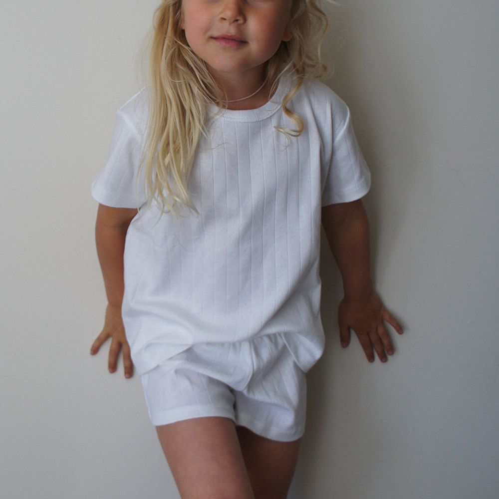 Shorts - Organic cotton - Pointelle
