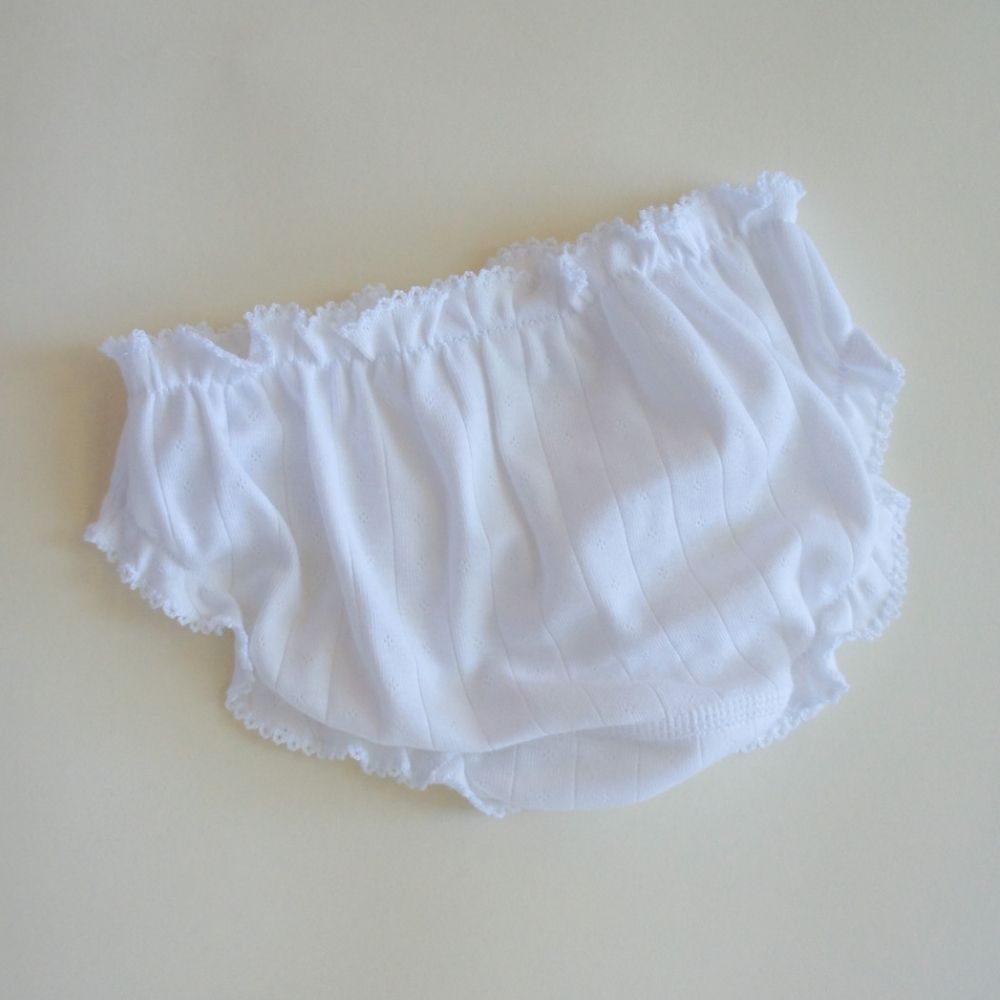 Undies with piquette - Organic cotton - Pointelle - 1 pack