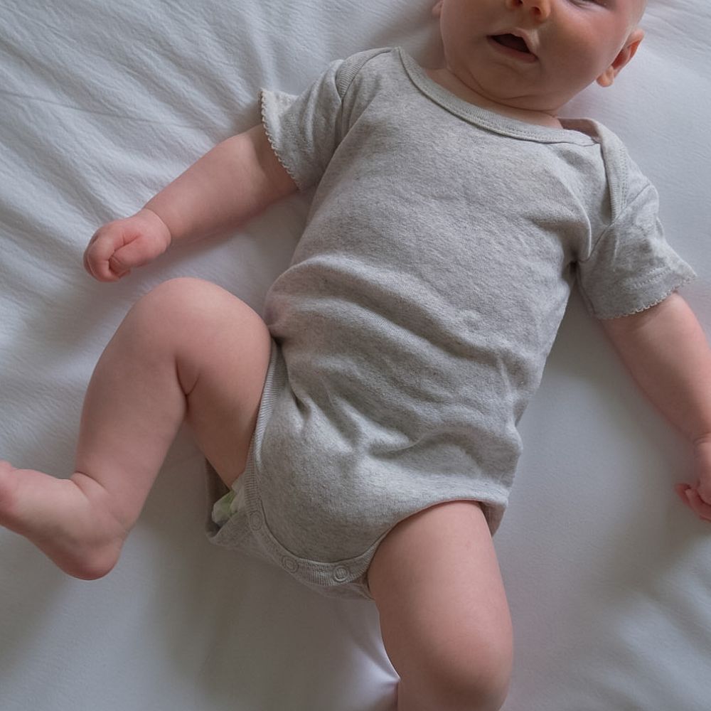 Tothemoon ☾ - Body - Short sleeve - Organic cotton - Light grey