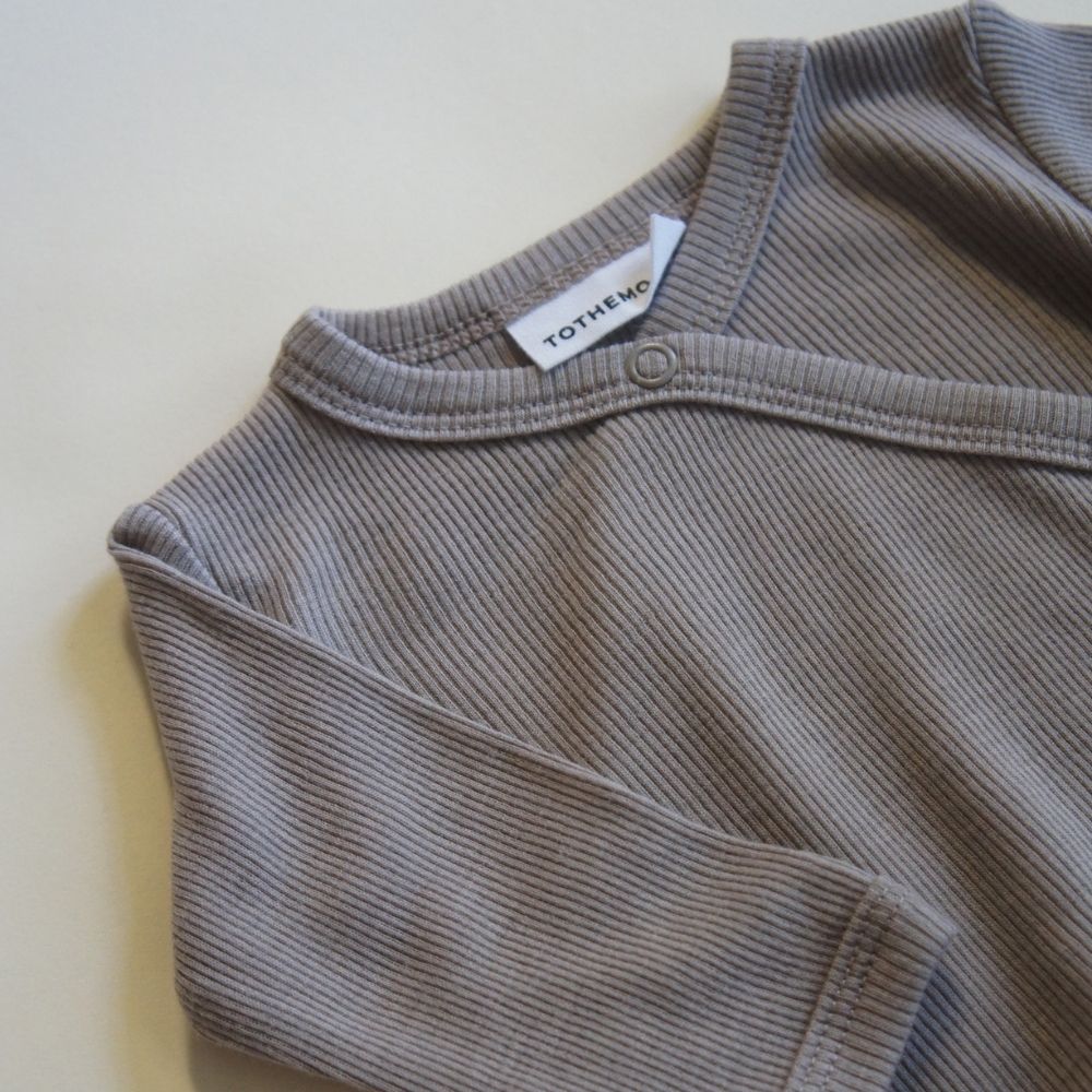 Wrap-around - Sleeping bag - With zipper - 100% Wool - Rib - Taupe