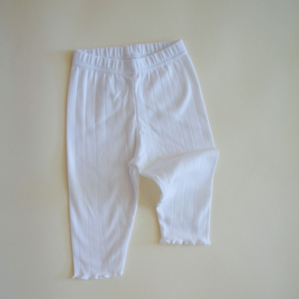 Baby pants - Curled ends - Organic cotton - Pointelle