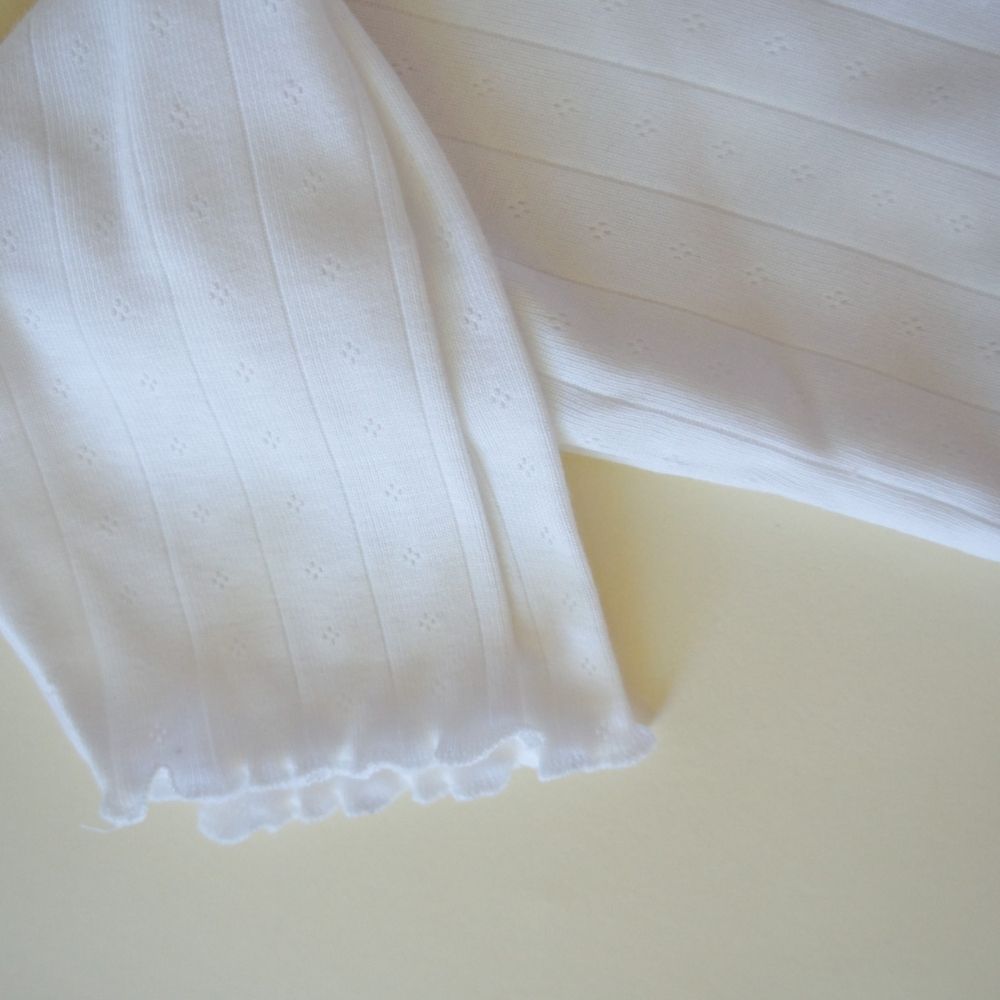 Baby pants - Curled ends - Organic cotton - Pointelle