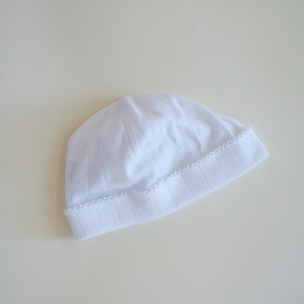 Newborn beanie - Organic cotton - Pointelle