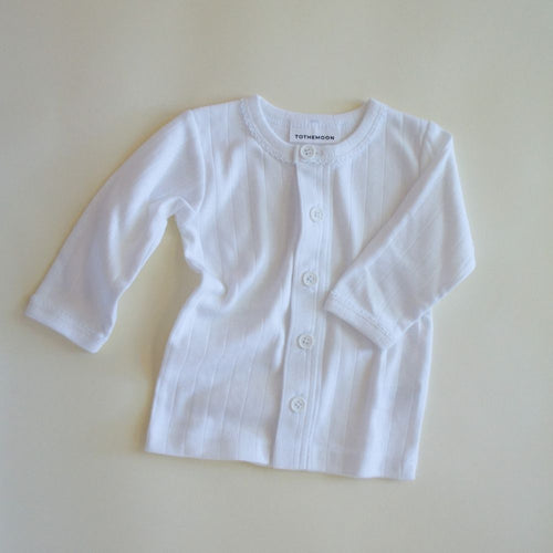 Baby Cardigan - Organic cotton - Pointelle