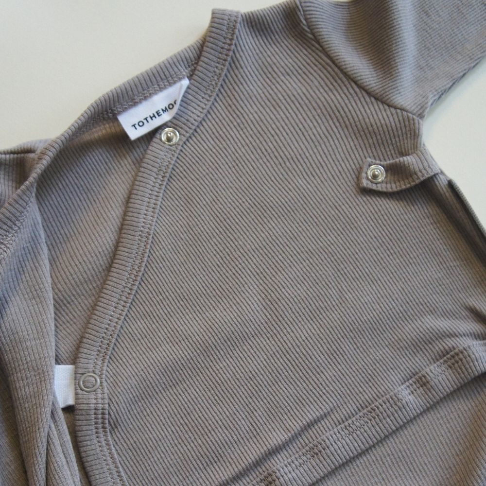 Wrap-around - Sleeping bag - With zipper - 100% Wool - Rib - Taupe