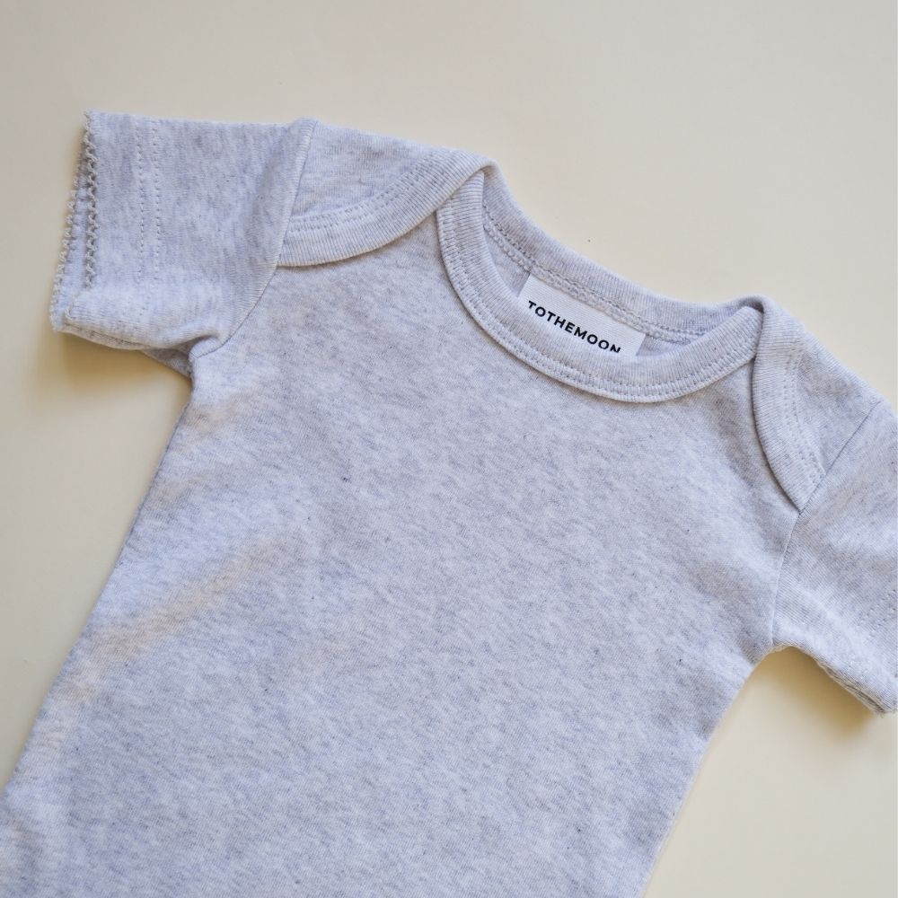 Tothemoon ☾ - Body - Short sleeve - Organic cotton - Light grey