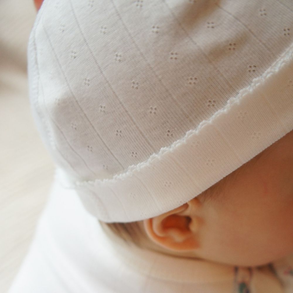 Newborn beanie - Organic cotton - Pointelle