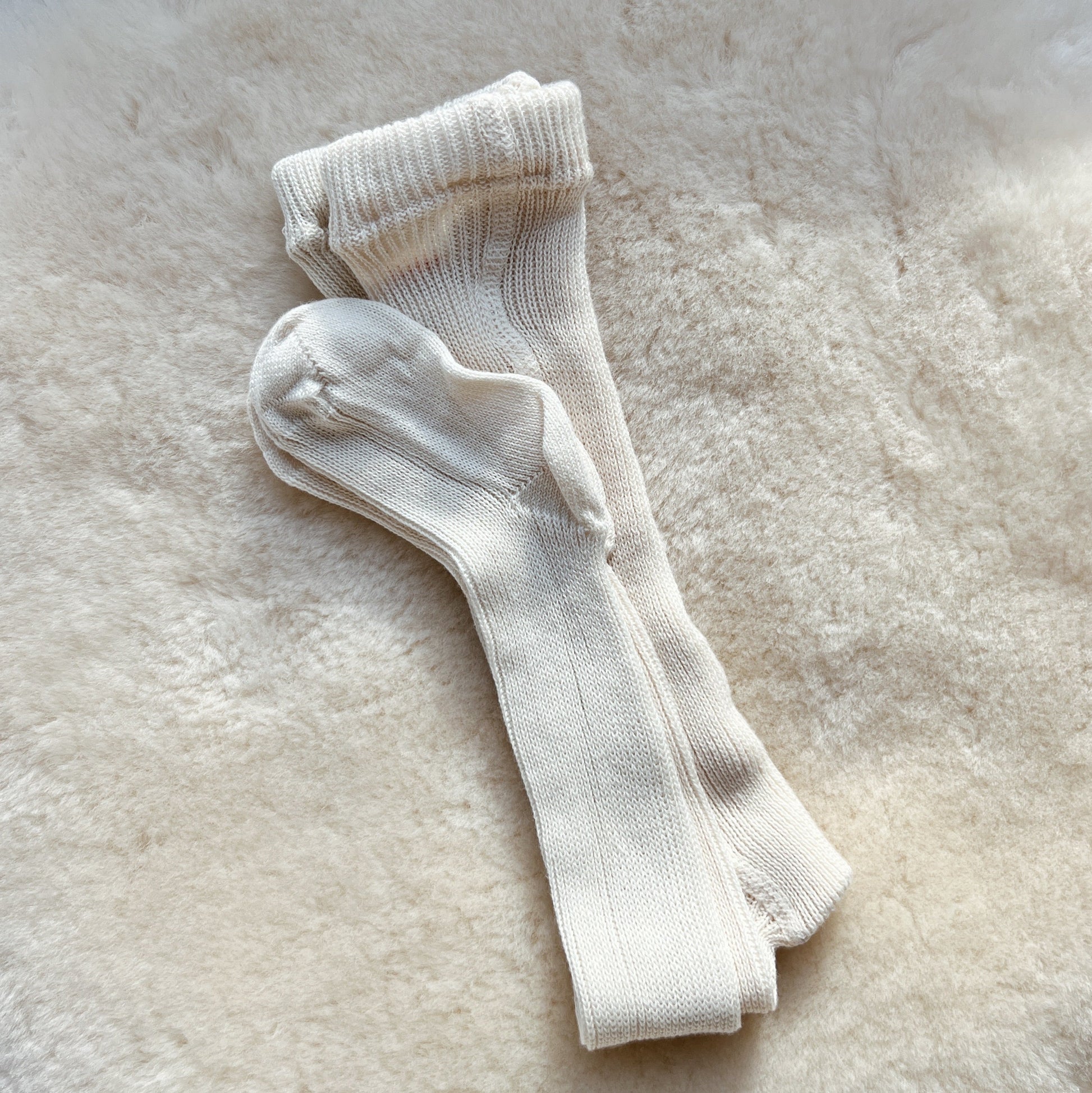 Tothemoon ☾ Baby tights - Organic cotton Socks & Tights Natural / 56