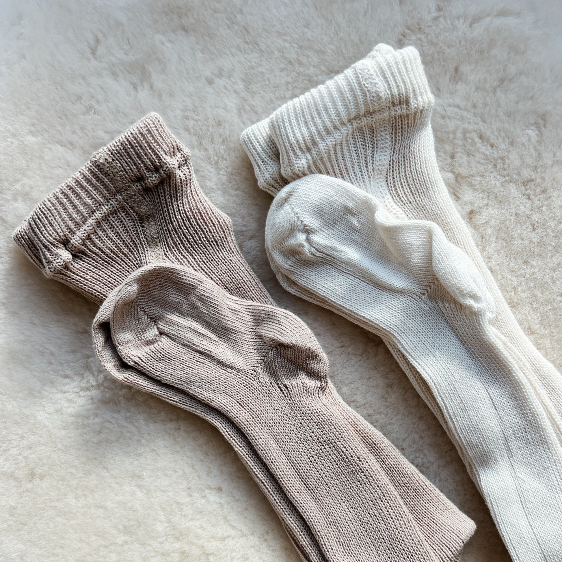 Tothemoon ☾ Baby tights - Organic cotton Socks & Tights Natural / 56