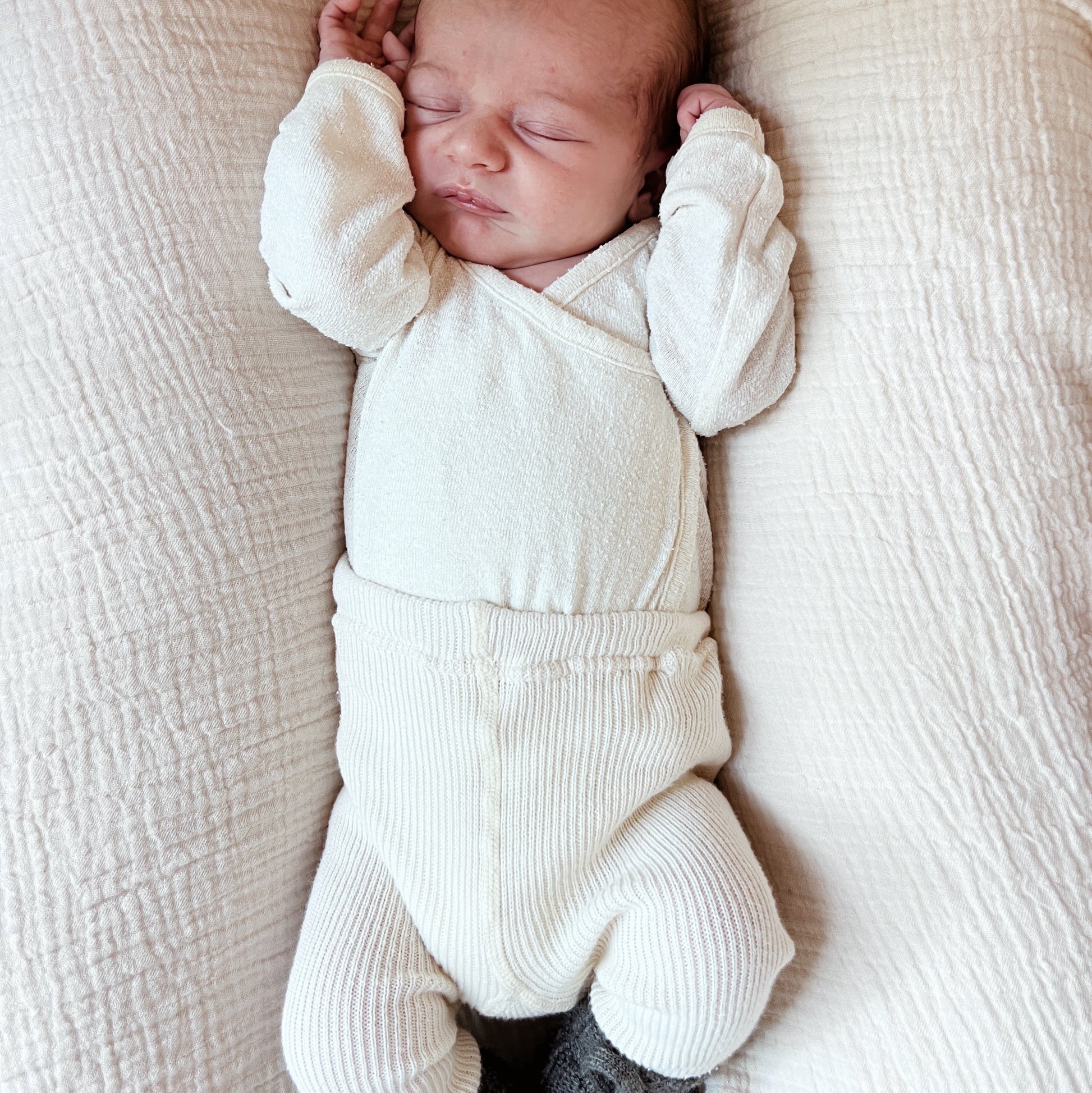 Tothemoon ☾ Baby tights - Organic cotton Socks & Tights Natural / 56