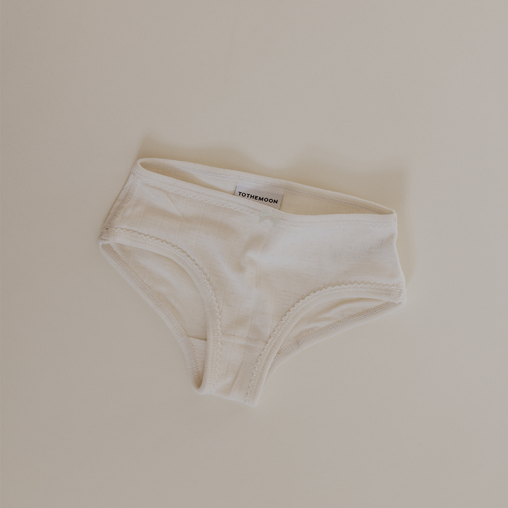 Tothemoon ☾ Tothemoon ☾ - Undies - Wool & silk - Pointelle - 2-pack Clothing 86/92