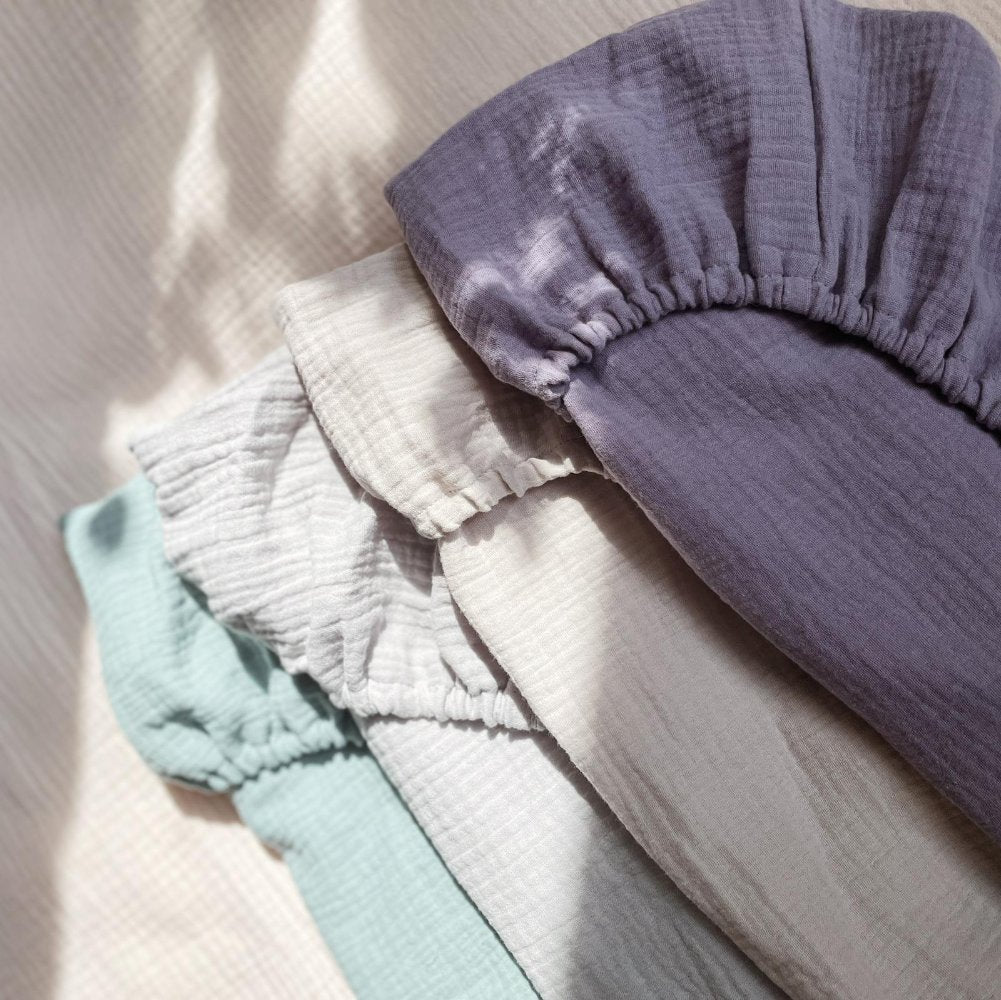Tothemoon ☾ Tothemoon ☾ - Muslin Changing pad cover- Handmade in Holland changing mats & basket Cloudy Grey