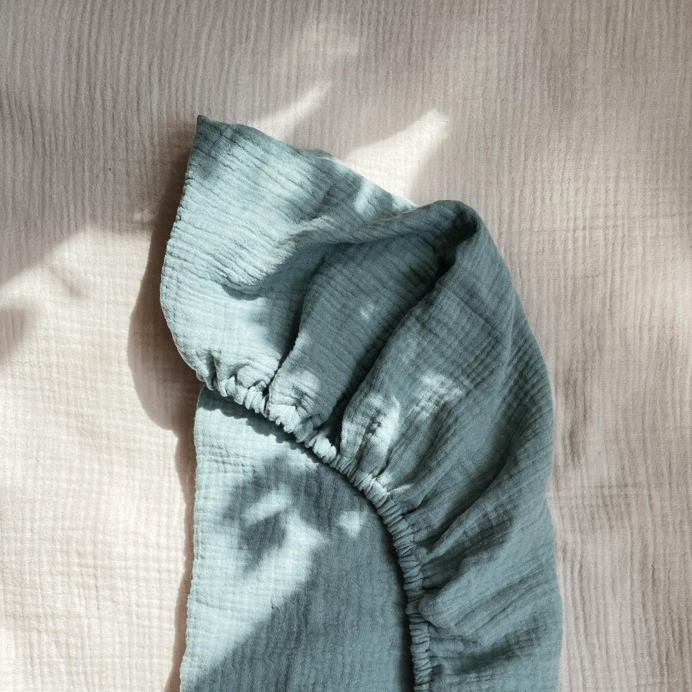 Tothemoon ☾ Tothemoon ☾ - Muslin Changing pad cover- Handmade in Holland changing mats & basket Cloudy Grey