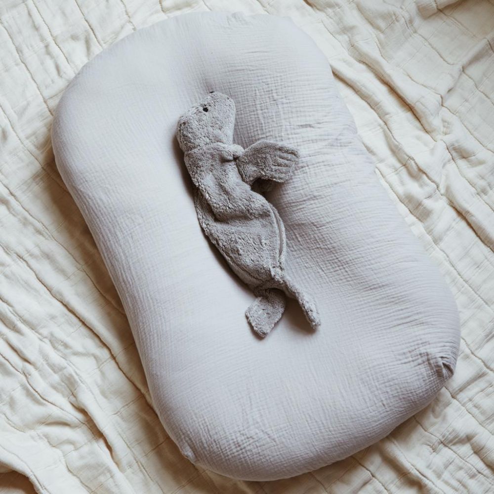 Tothemoon ☾ Tothemoon ☾ - Muslin Changing pad cover- Handmade in Holland changing mats & basket Cloudy Grey