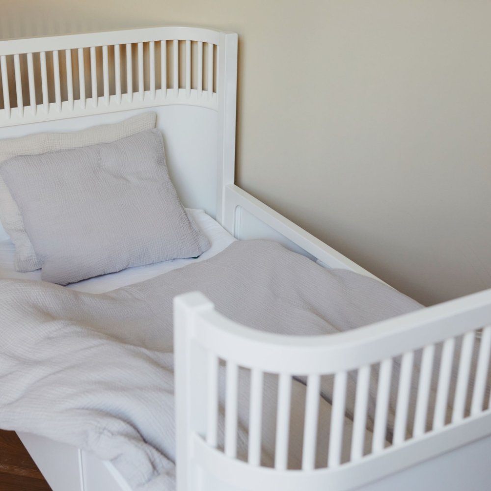 Tothemoon ☾ Tothemoon ☾ - Muslin junior bedding - Duvet cover & pillowcase - 100% Cotton - 140x100cm bedding Cloudy Grey