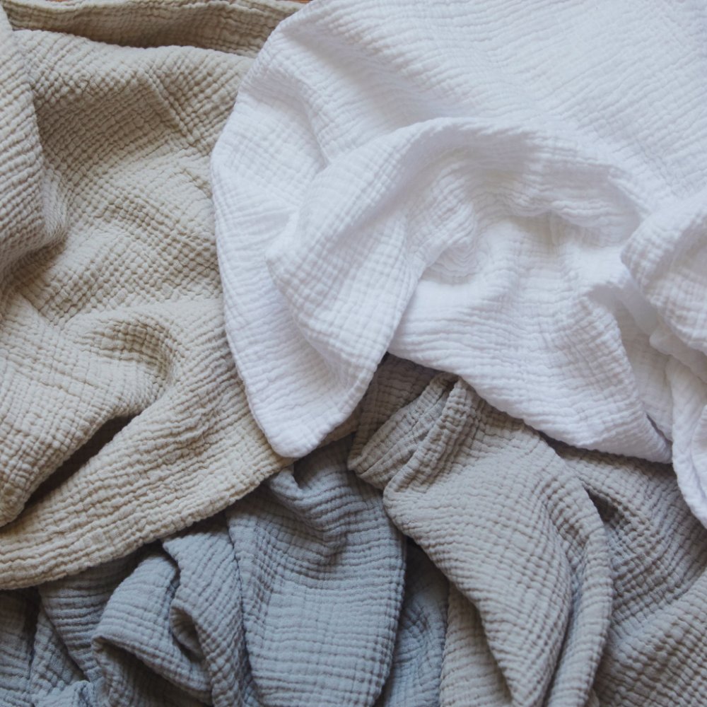 Tothemoon ☾ Tothemoon ☾ - Muslin junior bedding - Duvet cover & pillowcase - 100% Cotton - 140x100cm bedding Smokey Sand