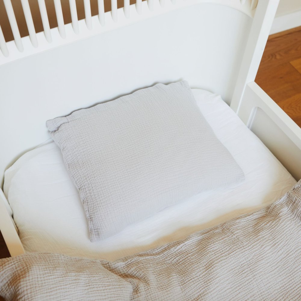 Tothemoon ☾ Tothemoon ☾ - Muslin junior bedding - Duvet cover & pillowcase - 100% Cotton - 140x100cm bedding Creamy Beige