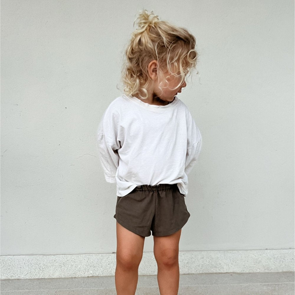 Tothemoon ☾ Tothemoon ☾ - Badu shorts - 100% Cotton - Handmade in Holland Outerwear Dark Olive / 1Y